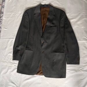Chaps by Ralph Lauren Mens Classic Wool Academia Preppy Blazer Larger Sz, Brown
